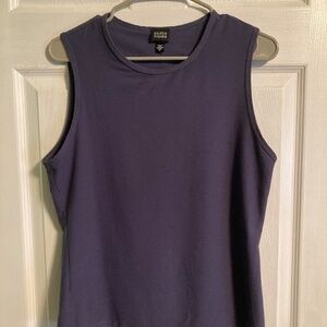 Eileen Fisher sleeveless blue blouse